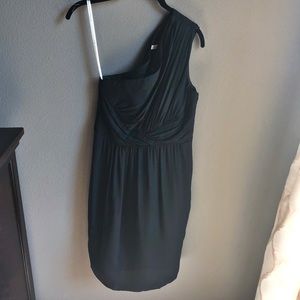 Shoshanna One Shoulder Black Dress